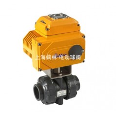 PVC電動(dòng)承插焊雙由令球閥，Q961F塑料電動(dòng)球閥