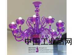 供應(yīng)蠟燭水晶燈簡約歐式吊燈 紫虹燈飾